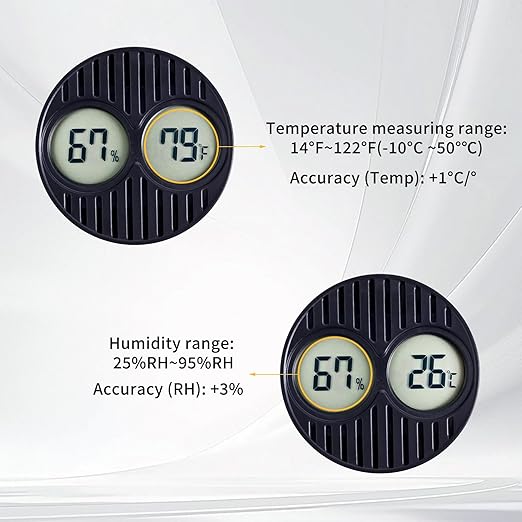 CIGAROL Mini Digital Hygrometer & Thermometer - Image 2