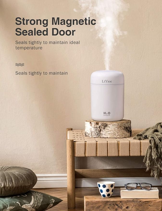 Colorful Cool Mini Humidifier, USB Personal Desktop Humidifier - Image 3
