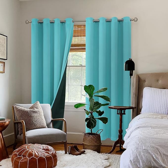 BGment 100% Blackout Curtains for Bedroom Window 84 Inch Length 2 Panels Set - Image 2