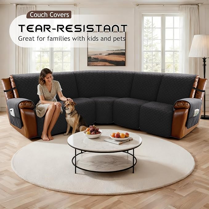 Arfntevss Waterproof Recliner Sectional Couch Covers - Image 7