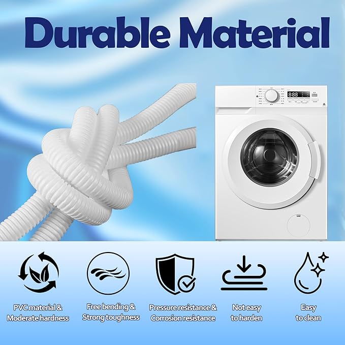Dehumidifier Drain Hose Kit – Universal PVC Corrugated Drain Hose - Image 4