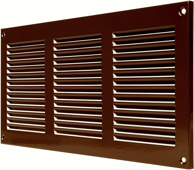 Vent Systems 12" x 6" Inch Scratch Resistant Brown Metal Vent Cover - Image 7