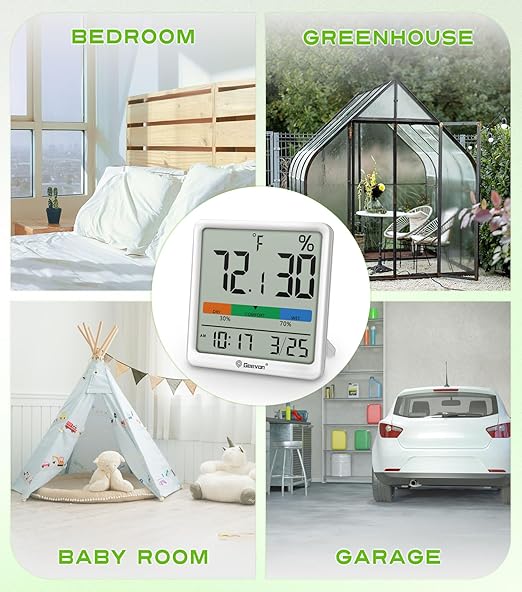 Geevon Digital Indoor Thermometer Hygrometer, Wireless Temperature Humidity - Image 8