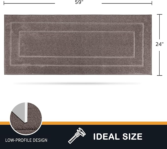 PURRUGS Dirt Trapping Door Mat 24" x 59", Non-Slip/Skid Machine Washable - Image 2