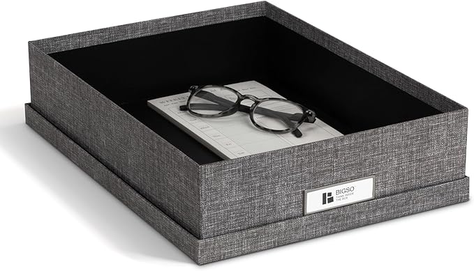 Bigso Oskar Canvas Fiberboard Document Letter Box - Image 4