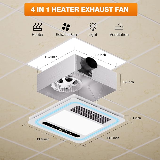 4 in 1 Bathroom Exhaust Fan - Image 7