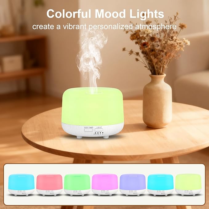 Aromatherapy Diffuser, 300ML Remote Control Essential Oil Diffusers, Ultrasonic - Image 5