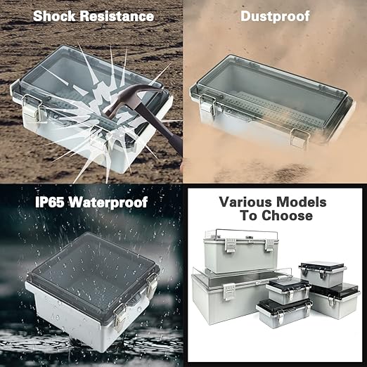 Sunnyglade ABS Plastic Dustproof Waterproof IP65 Junction Box Universal Durable - Image 5