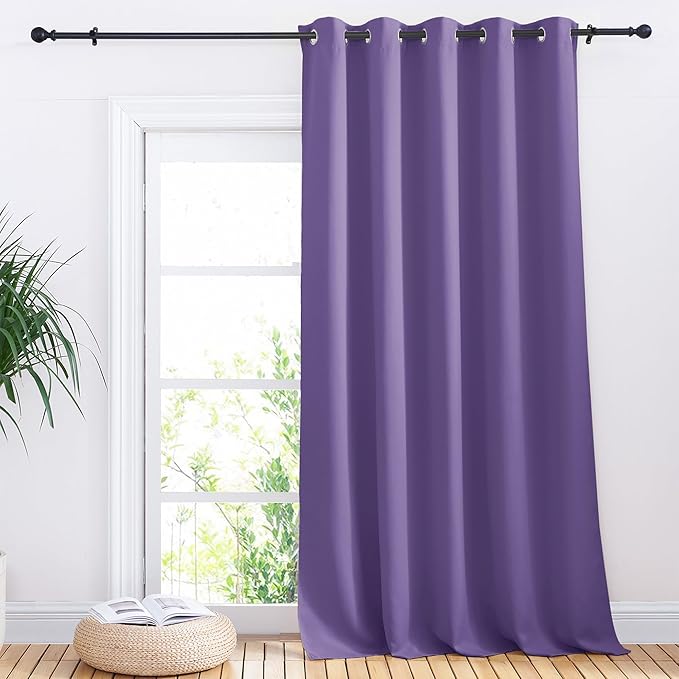 NICETOWN Sliding Door Curtains, Wide Thermal Blackout Patio Door Curtain Panel by NICETOWN