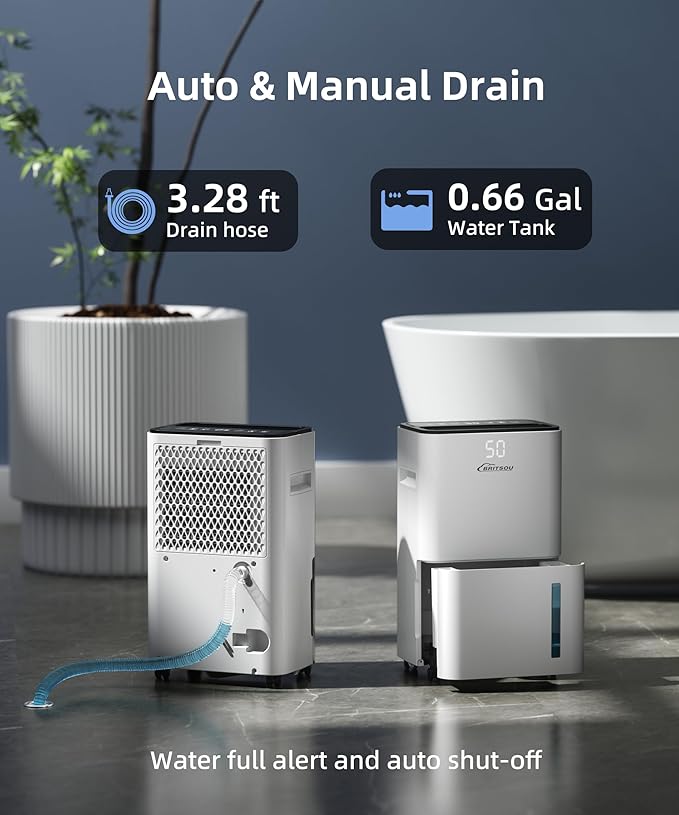 BRITSOU 34 Pint Dehumidifier for Basement - Image 6