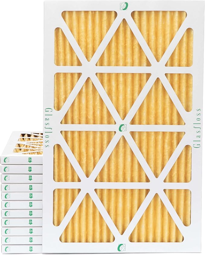 Glasfloss 14x25x1 MERV 11 AC & Furnace Air Filters. Case of 12. Actual Size: by Glasfloss
