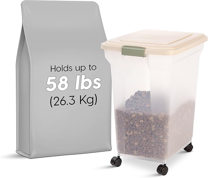 IRIS USA 58 Lbs / 67 Qt WeatherPro Airtight Pet Food Storage Container - Image 2