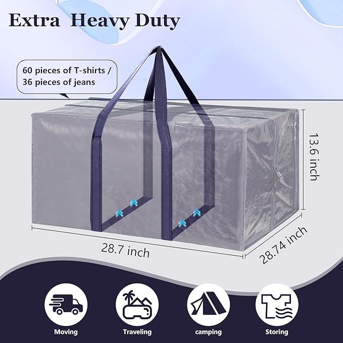 12 Pack Extra Large Heavy Duty Moving Bags - Image 2