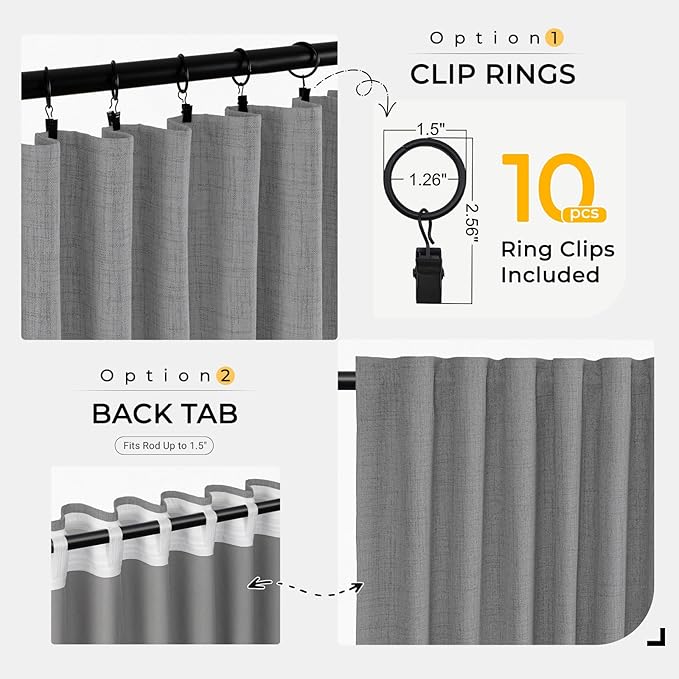 INOVADAY Thermal Sliding Door Curtains 100% Blackout Curtains - Image 4