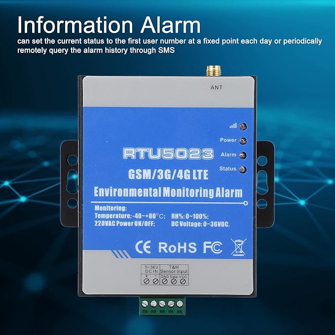 RTU5023 Wireless Temperature Humidity GSM Alarm Monitor - Image 2