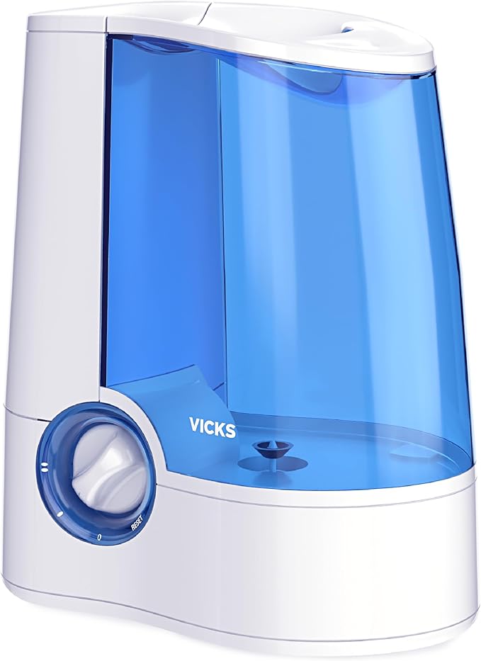 Vicks Warm Mist Humidifier Filter‑Free 1 Gal Tank, Auto Shut‑Off, Night Light - Image 8