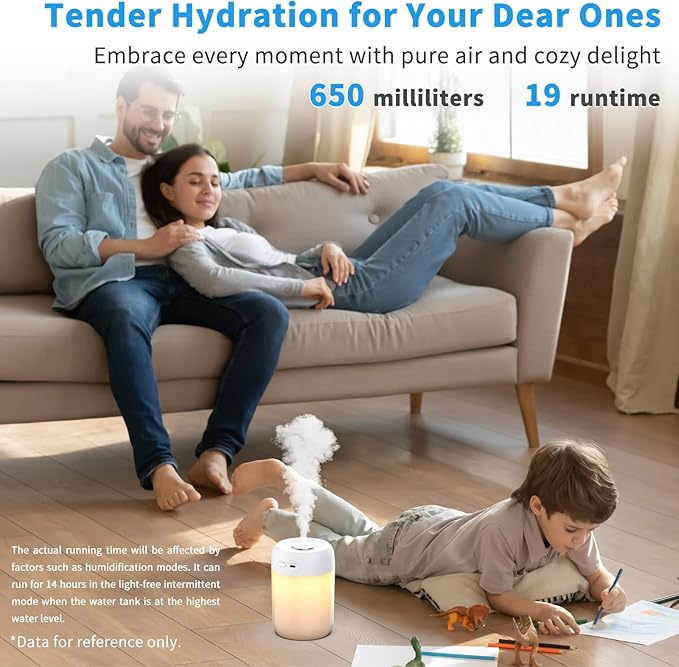 SZO Night Lights Humidifiers For Bedroom, USB Rechargeable, LED Lights For - Image 6