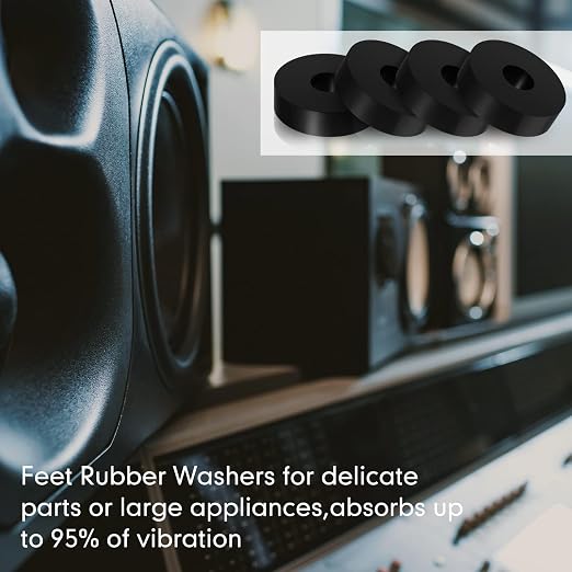 16 Pcs Rubber Isolation Pads Thick Rubber Washers 1.5 Inch OD 0.5 Inch ID 0.4'' - Image 6