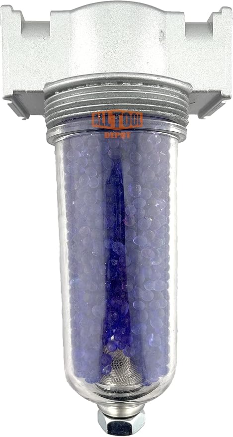 3/8" NPT Mid Flow Compressed Air In Line Filter Desiccant Dryer Moisture Water - Image 5