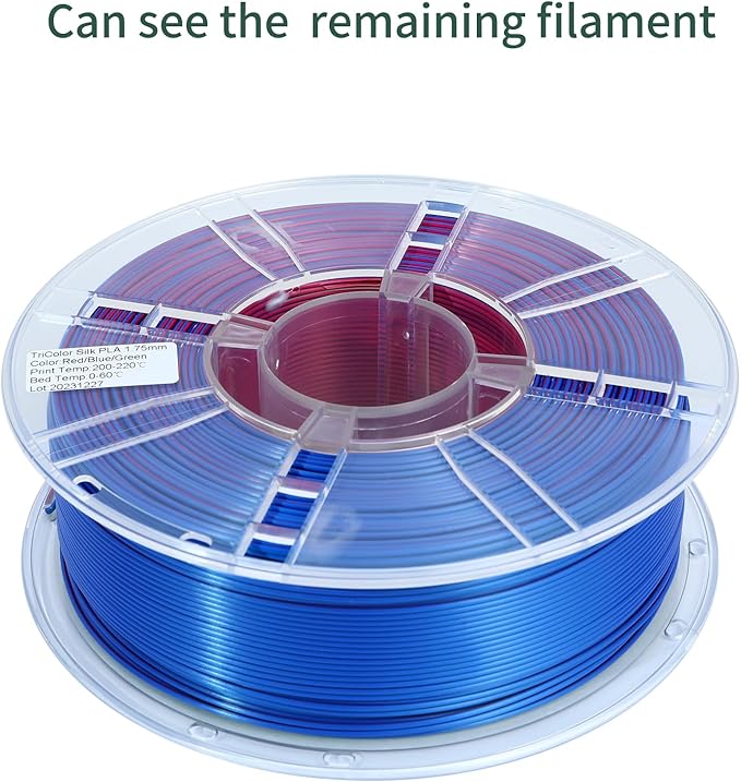PLA 3D Printer Filament, Triple Color Silk PLA Filament, Dimensional Accuracy - Image 7