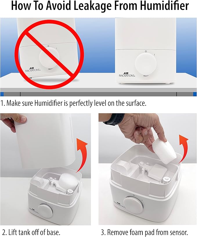 Air Innovations Humidifiers for Bedroom Convenient Oversized 4.5L Tank Runs for - Image 7