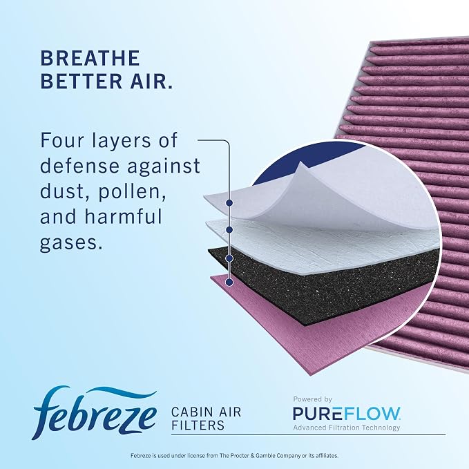 Febreze Odor Control Cabin Air Filter by PUREFLOW RZ18148 Fits 2002-2006 Toyota - Image 5