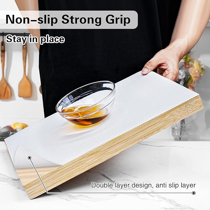 Drawer and Shelf Liner for Kitchen Cabinet, Non-Adhesive Cabinet Liner 12in x - Image 2