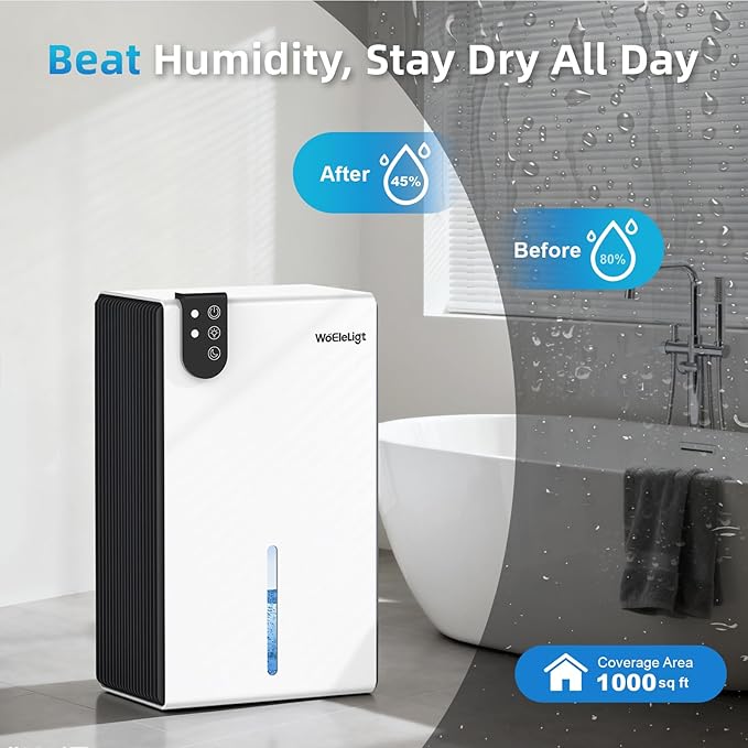 Dehumidifier for Home Small Dehumidifiers for Basement, Auto Shut-Off, Sleep - Image 4