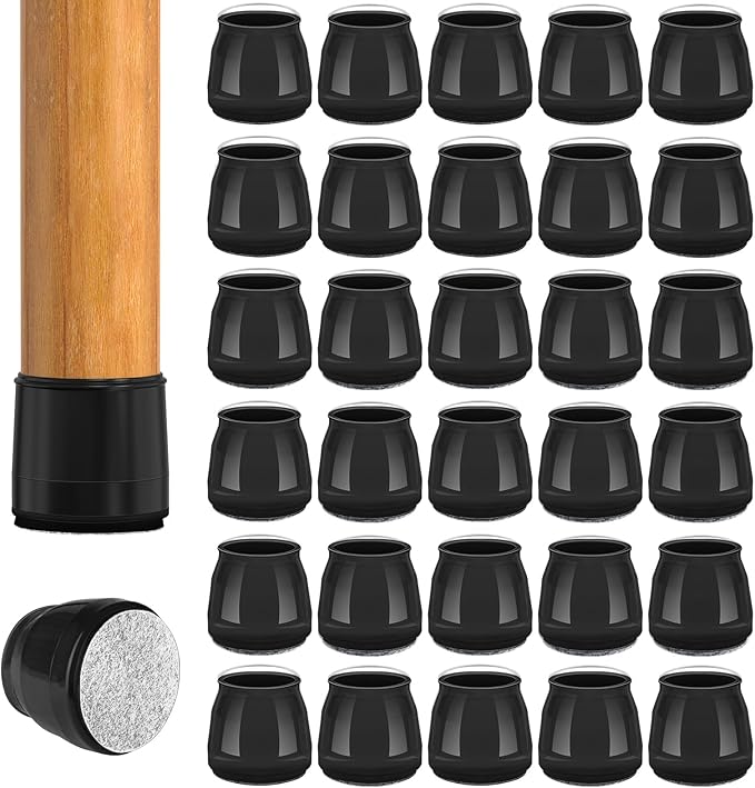 36pcs Round Chair Leg Floor Protectors, Felt Pads Chair Leg Protectors by BAIPOK