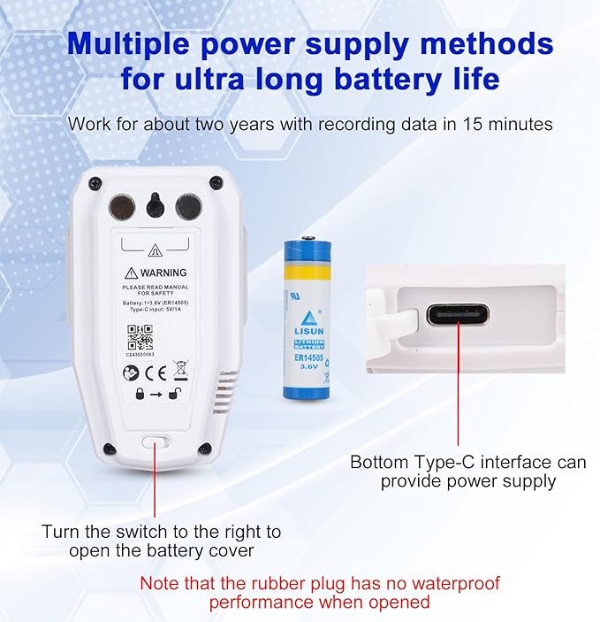 BT Temperature Humidity Data Logger Smart Thermometer Hygrometer 64000 - Image 6