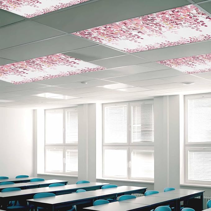3 Pack Fluorescent Light Cover for Classroom Ceiling Light, Berry Branch Plant - Image 2