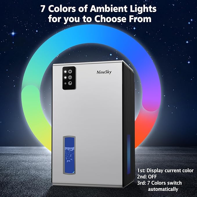 NineSky Dehumidifiers for Home, 95 OZ Water Tank, Dehumidifiers for Bathroom - Image 4
