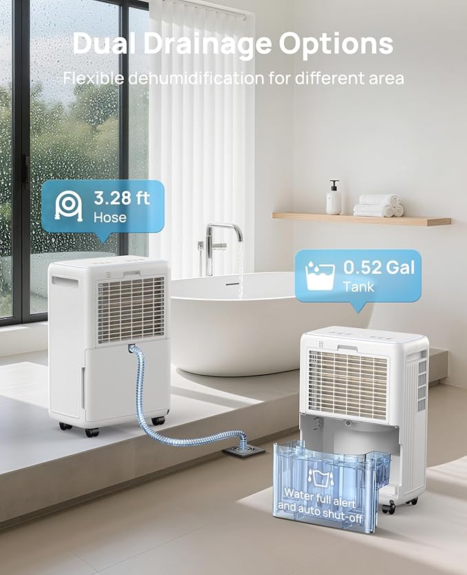 30 Pint Dehumidifier for Basement, 2500 Sq. Ft Dehumidifiers for Home - Image 6