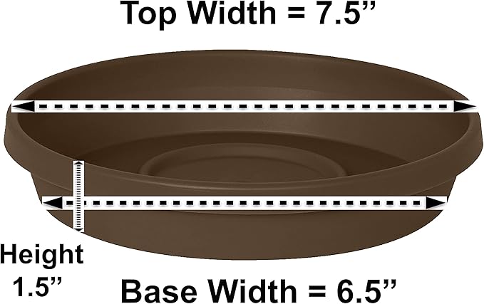Bloem Terra Resin Saucer Tray: 6.5" Bottom Width - Image 2