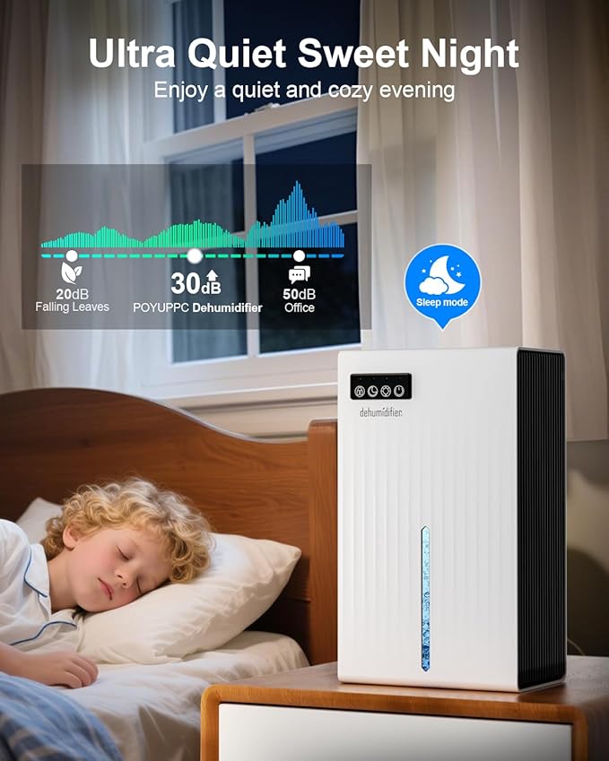 Dehumidifier for Home, 95 OZ Water Tank, Dehumidifiers for Bathroom Bedroom - Image 3