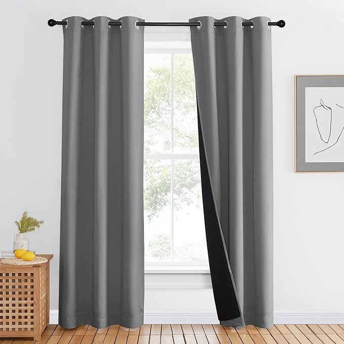 NICETOWN Full Shade Curtain Panel, 42 x 80 inch, Energy Smart & Noise Blocking by NICETOWN