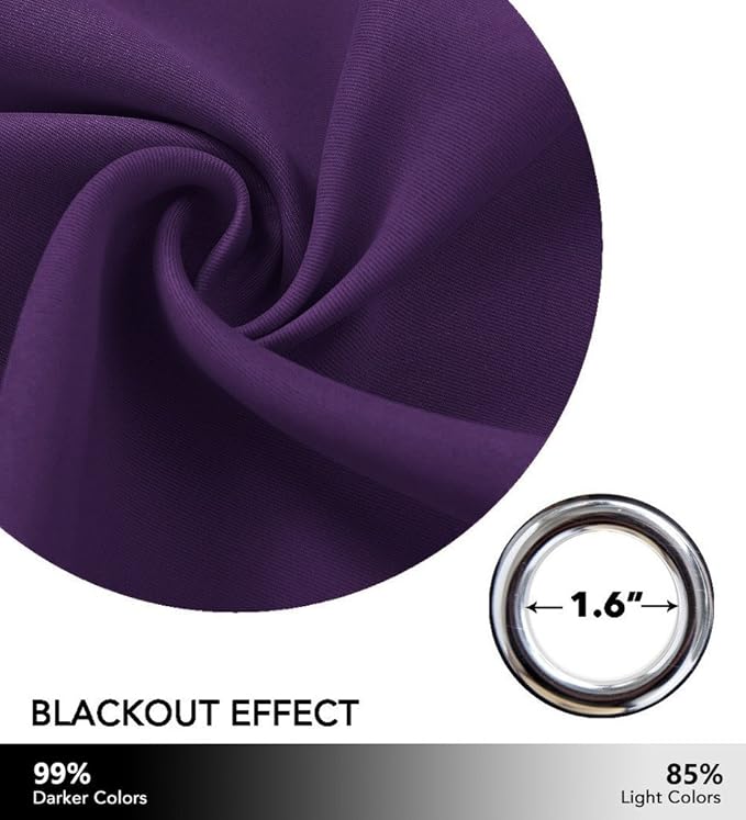 NICETOWN Blackout Room Darkening Window Curtain Triple Weave Home Decoration - Image 4