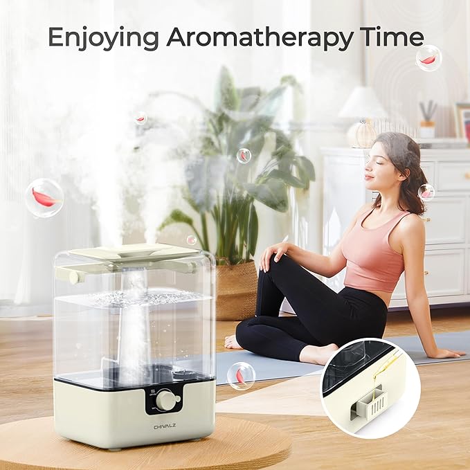 CHIVALZ Humidifiers for Bedroom Large Room Home, 6L Cool Mist Humidifier for - Image 5