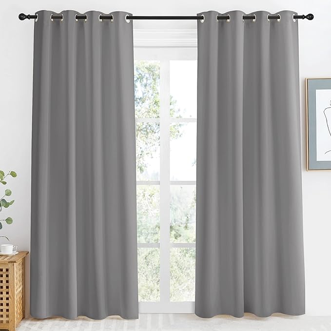 NICETOWN Blackout Curtain & Drape 86 inch Length, 55 inch Wide, Sold by 1 Panel by NICETOWN