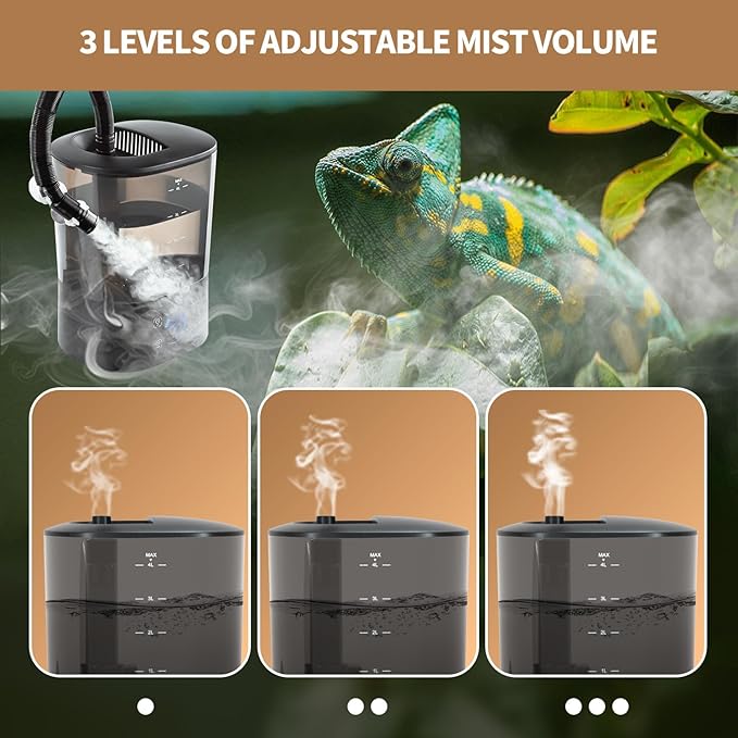 WACOOL Reptile Fogger Mister 4L No-Leak Top-Fill Water Humidifier - Image 8