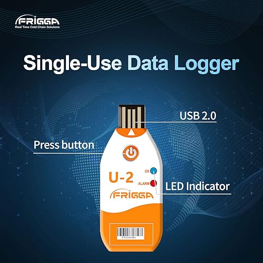Frigga 2Pack USB Temperature Data Logger Single Use Temperature Recorder 100 - Image 6