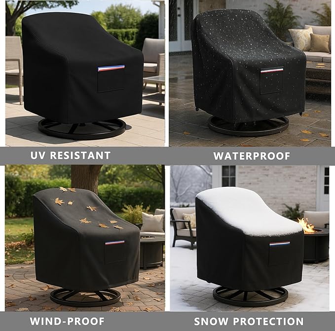 Outdoor Patio Chair Covers Waterproof, 28W x 33D x 38.5H inches Weather - Image 6