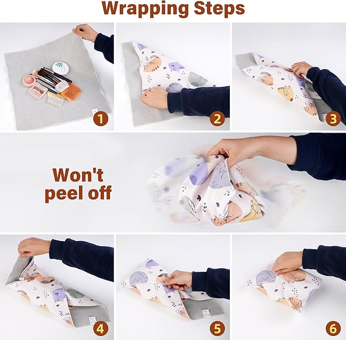 Self-Adhesive Magic Cloth Makeup Bag, Portable Protective Cosmetic Pouch - Image 4