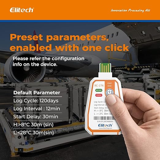 Elitech 100 Pack 120 Days NFC Temperature Data Logger Single-Use Cold Chain - Image 3