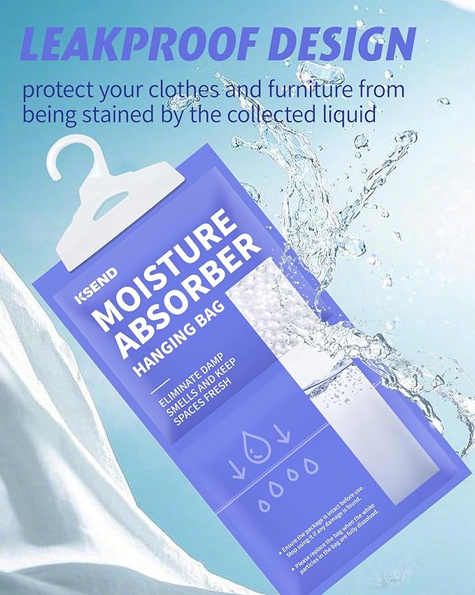 Moisture Absorbers 10 Pack, 9.8 Oz Compact Dehumidifier Bags & Packs, Moisture - Image 6