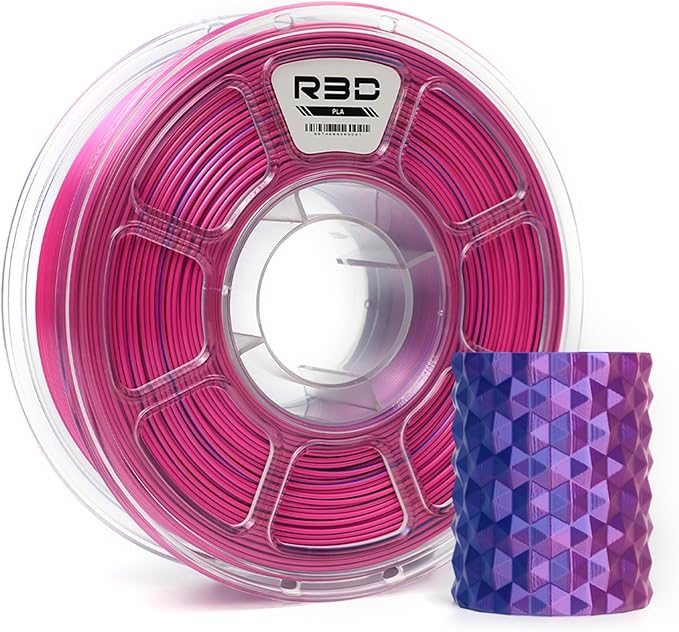 R3D Dual Color Silk PLA Filament, Co-Extrusion 3D Printer Filament 1.75mm by R3D