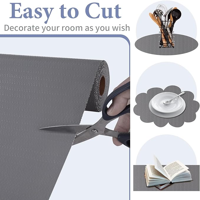 Drawer and Shelf Liner for Kitchen Cabinet: 17 in X 30 Ft Non Slip Waterproof - Image 4