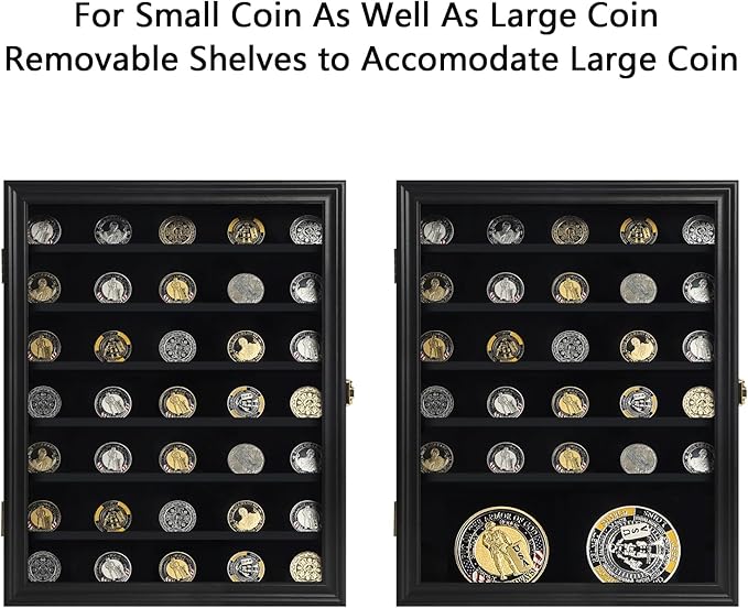 Jinchuan Military Challenge Coin Display Case Lockable Cabinet Rack Holder - Image 4