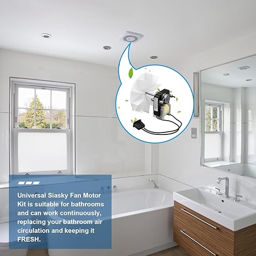 Siasky Universal Bathroom Vent Exhaust Fan Motor Replacement Motors Kit - Image 7