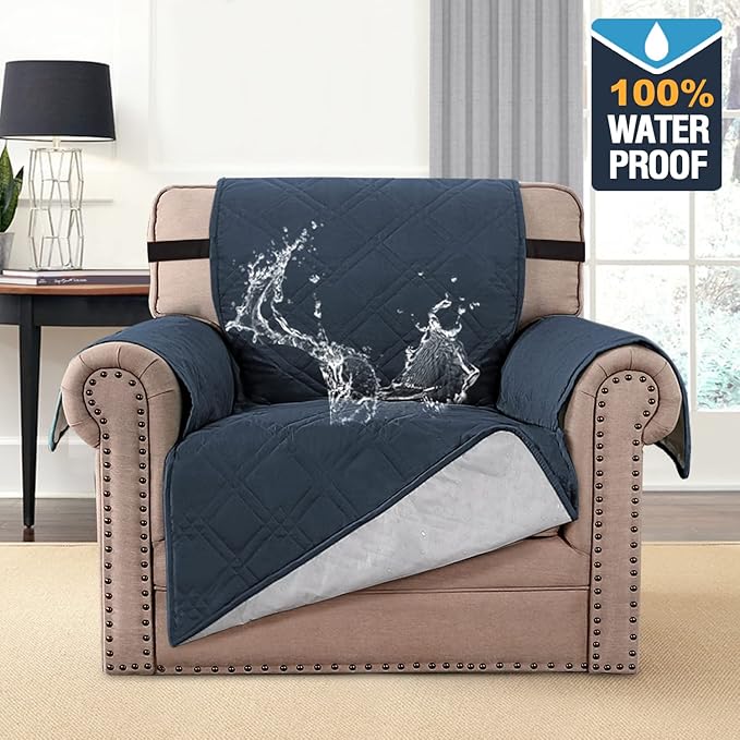 H.VERSAILTEX 100% Waterproof Sofa Slipcover Washable Armchair Cover Non-Slip - Image 2